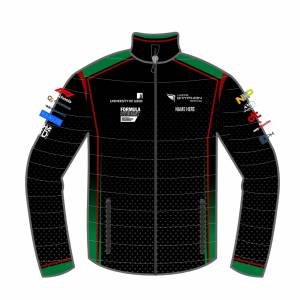 Leeds Gryphon Racing Puffer Jacket Front