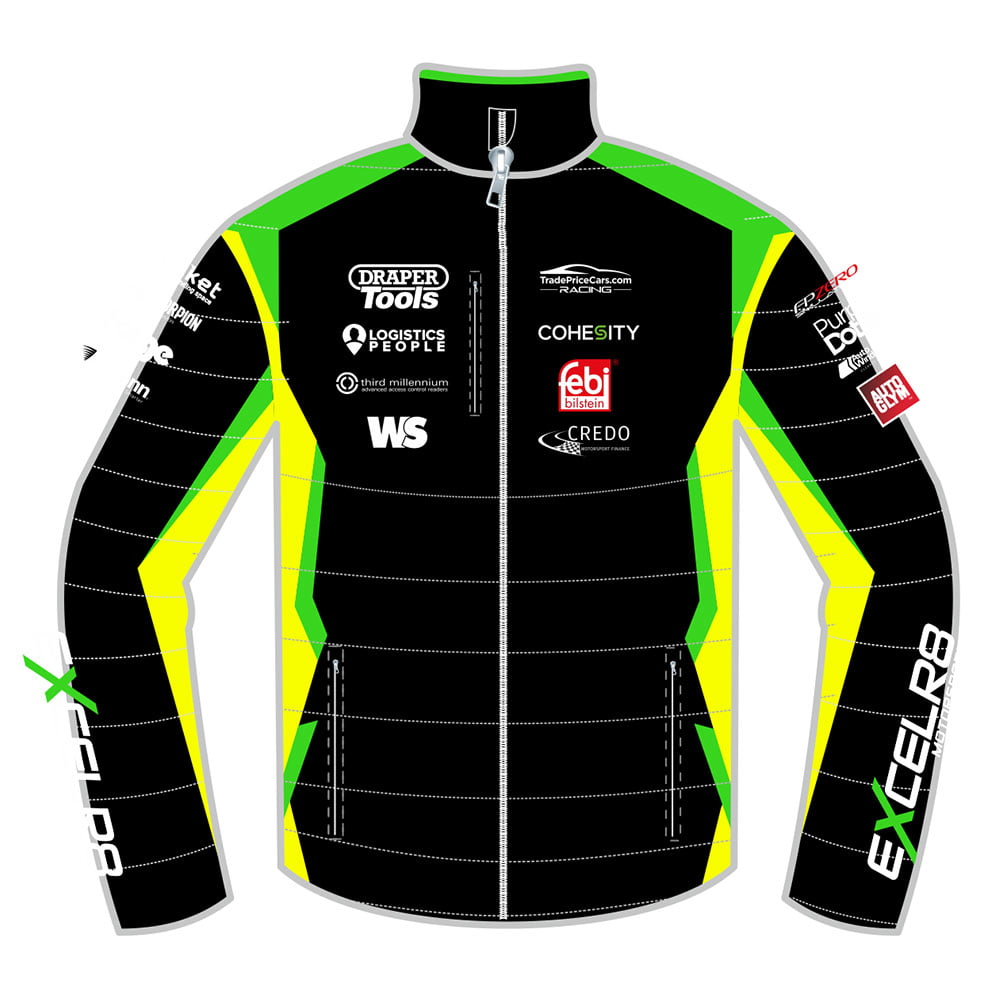 2021 Excelr8 TradePriceCars Puffer Jacket (Yellow & Green)